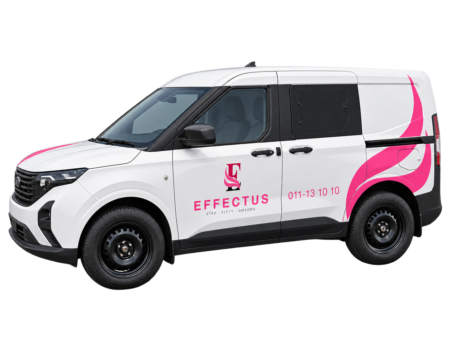 Effectus vit servicebil med rosa dekaler